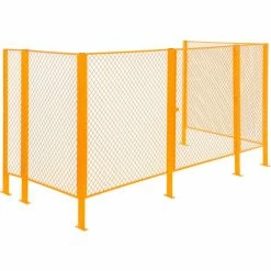 Global Industrial™ Machinery Wire Fence Partition Panel, 5'W, Yellow -Mezzanines & Modular Structures Shop 184904 02