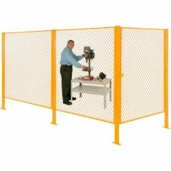 Global Industrial™ Machinery Wire Fence Partition Panel, 5'W, Yellow -Mezzanines & Modular Structures Shop 184904 07
