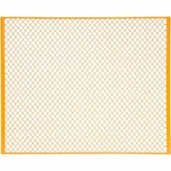 Global Industrial Machinery Wire Fence Partition Panel, 6'W, Yellow