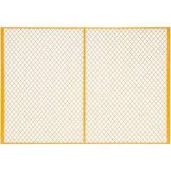 Global Industrial Machinery Wire Fence Partition Panel, 7'W, Yellow