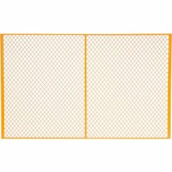 Global Industrial Machinery Wire Fence Partition Panel, 8'W, Yellow