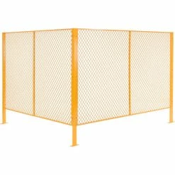 Global Industrial™ Machinery Wire Fence Partition Panel, 8'W, Yellow -Mezzanines & Modular Structures Shop 184907 02