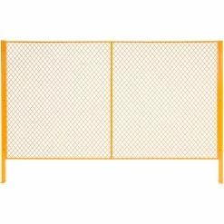 Global Industrial™ Machinery Wire Fence Partition Panel, 9'W, Yellow -Mezzanines & Modular Structures Shop 184908 01