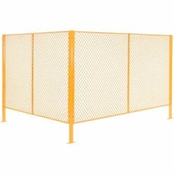 Global Industrial™ Machinery Wire Fence Partition Panel, 9'W, Yellow -Mezzanines & Modular Structures Shop 184908 02