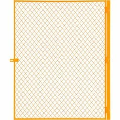 Global Industrial Machinery Wire Fence Partition Hinged Door, Yellow