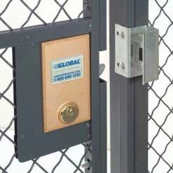 Global Industrial™ Wire Mesh Sliding Gate - 8x3 -Mezzanines & Modular Structures Shop 603338 07 1