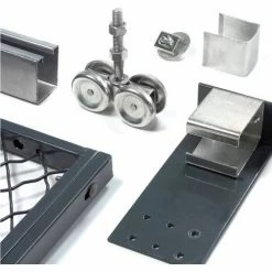 Global Industrial™ Wire Mesh Sliding Gate - 8x3 -Mezzanines & Modular Structures Shop 603338 11 1