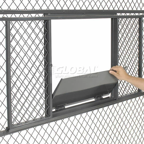Global Industrial™ Wire Mesh Service Window for 8' Security Room 19 Global Industrial™ Wire Mesh Service Window for 8' Security Room - Image 17