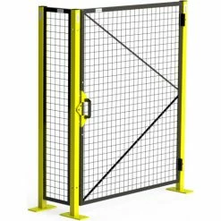 Global Industrial™ Machine Wire Guard Door, 4'W, Black -Mezzanines & Modular Structures Shop DOOR AND PANEL ASSY