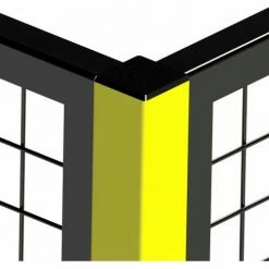 Global Industrial™ Machine Guard Corner Post, Yellow -Mezzanines & Modular Structures Shop OUTSIDE TOP POST 1